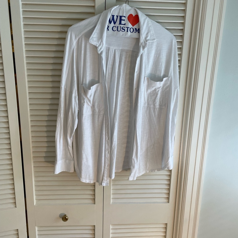 White Casual Button Down